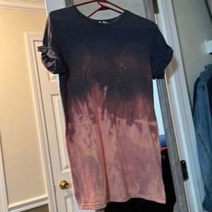 Bleach dyed navy mini dress XS